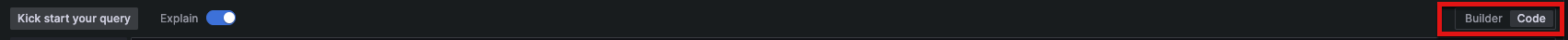 Query editor mode Query editor mode