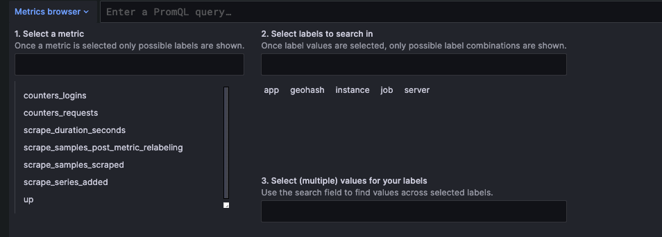 Metrics browser Metrics browser